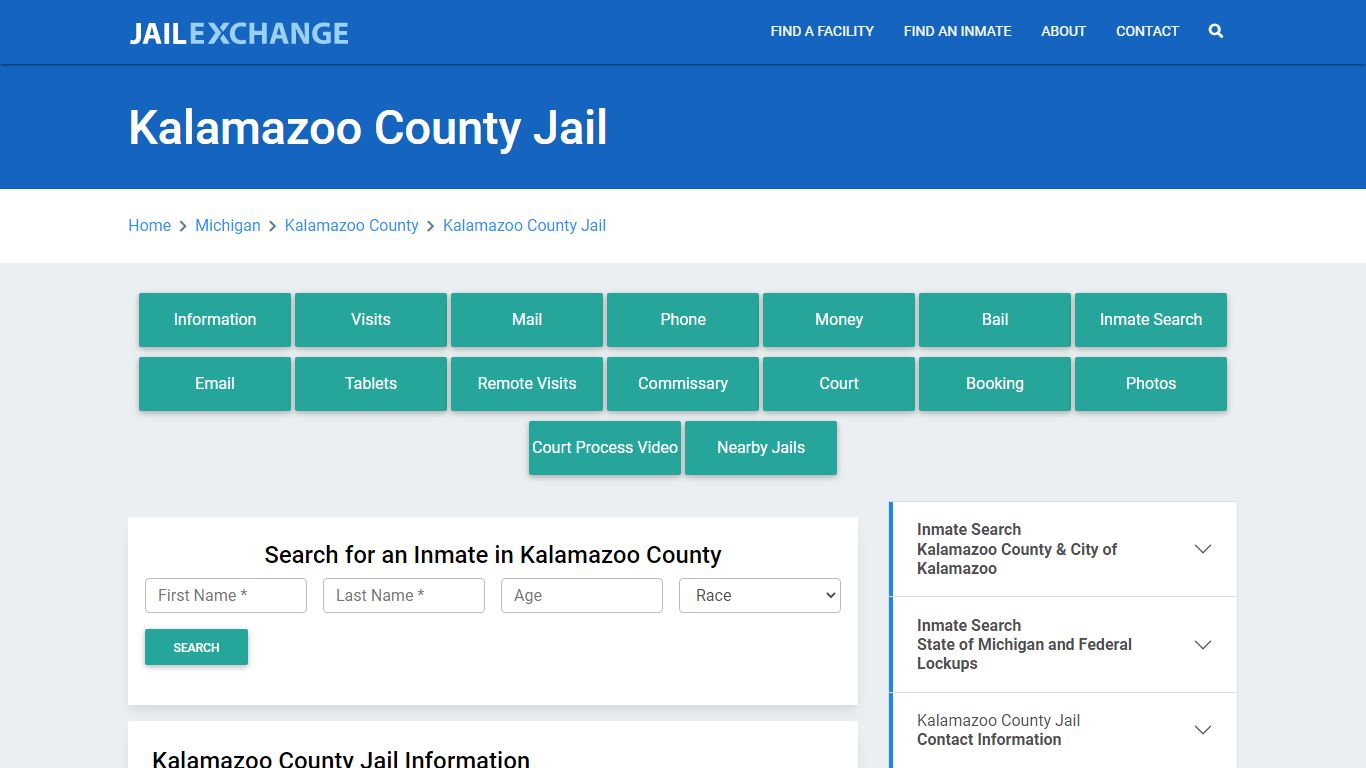 Kalamazoo County Jail Roster Lookup, MI, Inmate Search